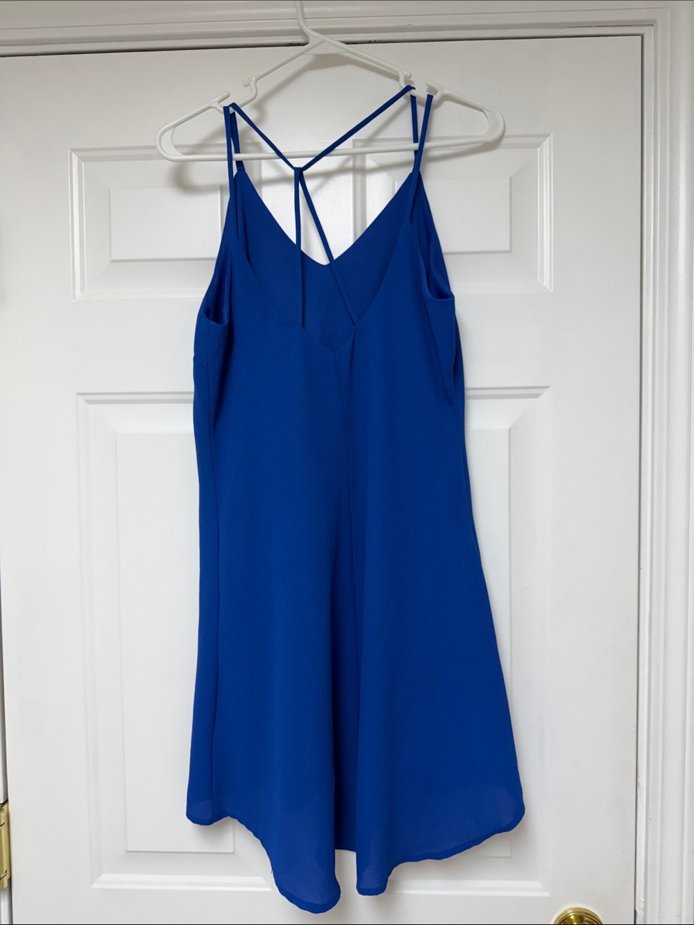 Xhilaration Royal Blue High-Low Strappy V-Neck Dress - Picture 2 of 5